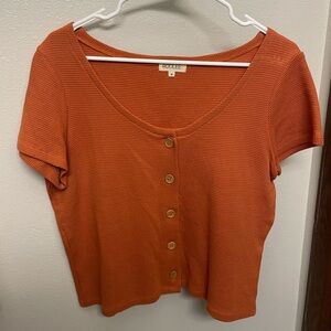 Orange Roolee Buttoned Shirt